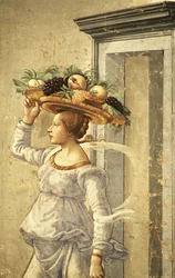 Vrouw die Fruit Draagt, uit de Geboorte van Johannes de Doper