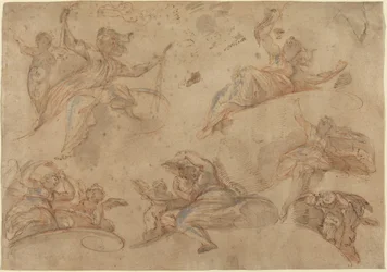 Allegorische Figuren van Onderaf Gezien