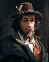 Portret van Francesco Nullo, Italiaanse patriot en luitenant van het leger van Giuseppe Garibaldi