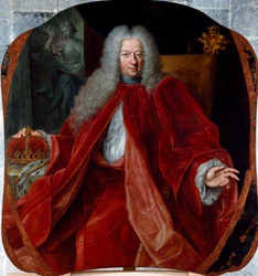 Portret van Domenico Negrone (1672-1736) Doge van de Republiek Genes van 1723 tot 1726