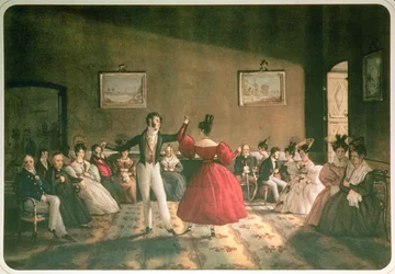 Dans in een salon in Buenos Aires, ca. 1831