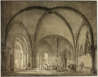 Doopzaal en Kloosters in de Kathedraal van Mainz, uit de Collectie van Gedenkwaardige Middeleeuwse Gebouwen in Duitsland