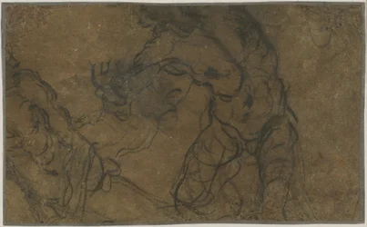 Twee Mannelijke Figuren in Beweging (verso)