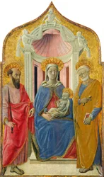 Madonna en kind op de troon met Sint-Pieter en Sint-Paulus, ca. 1430