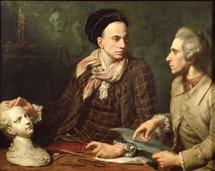 Zelfportret met Dominique Herment (1730-77) 1769