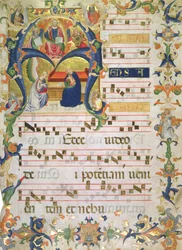Frontispice van een koorboek uit het Montoliveto-klooster, ca. 1390