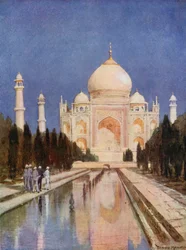 De prins bij de Taj Mahal