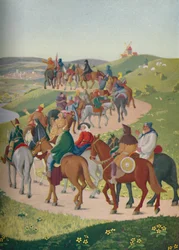 De pelgrims rijden naar Canterbury, ca. 1950
