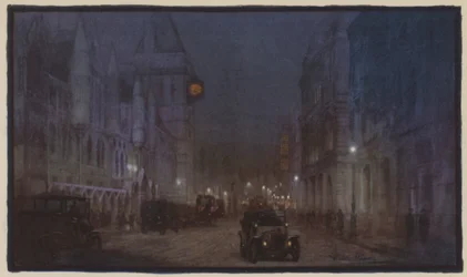 Een Gotische Fantasie van Fleet Street