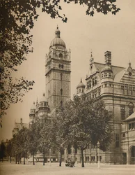 Waar de Universiteit van Londen kwartieren deelt met het Imperial Institute, ca. 1935