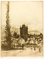 Een kasteel in Thun, Zwitserland