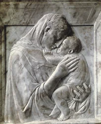 De Pazzi Madonna (Maagd en Kind), ca. 1417-18 (marmer)