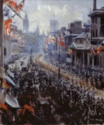 Vredesvieringen, Indiase troepen marcheren naar Whitehall