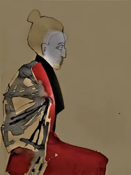 Rustig kimono-portret