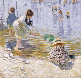 Aan de kust (olieverf op doek)