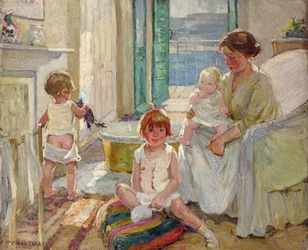 De familie (olieverf op doek)