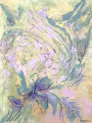 Zachte lavendelbloesems