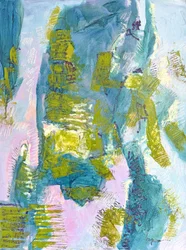 Levendige abstracte penseelstreken