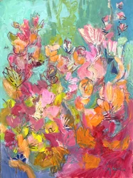 Levendig, bloemig en abstract
