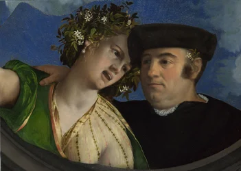 Een Man die een Vrouw Omhelst, ca 1524
