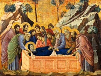 De Begrafenis van de Maagd (detail)