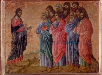 De verschijning van de herrezen Christus in de bergen van Galilea