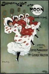 Poster voor de George Sims-komedie Skipped by the Light of the Moon, 1896