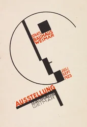 Tentoonstelling Bauhaus Weimar Bauhaus tentoonstelling. Ansichtkaart, 1923