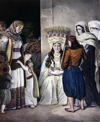 Grieks-orthodoxe bruiloft in Athene (ca. 1825)
