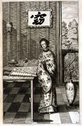 Chinese Vrouw met een Nachtegaal, uit 