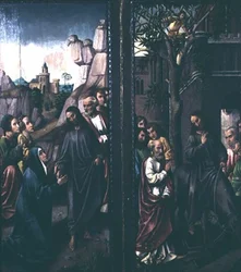Christus neemt afscheid van zijn moeder; Christus