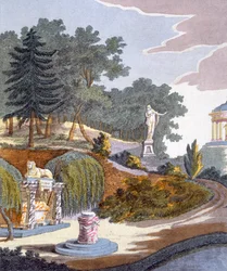 Tuinversieringen, uit Magazine of Garden Gems door G. van Laar, gepubliceerd 1802