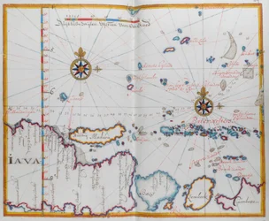 Kaart van de eilanden Java; Madura; Bali en andere eilanden