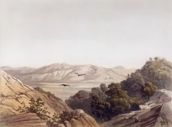 Karmelberg, Israël, gegraveerd door L. A Sabatier