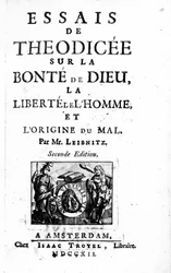 Titelpagina van Theodicee door Gottfried Leibniz, tweede editie gepubliceerd 1712