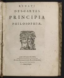 Titelpagina van Principia philosophiae door René Descartes