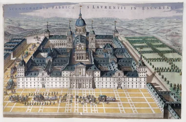 Uitzicht op het Escorial van Madrid