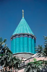 Uitzicht op de tekke (of Sufi khanqah) van Mevlana, gereserveerd voor de draaiende derwisjen
