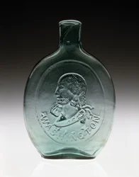 Gegraveerde Fles, ca. 1847 (loodvrij glas)