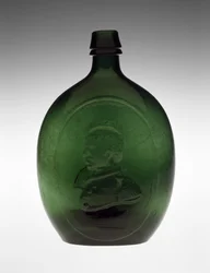 Gegraveerde Fles, ca. 1847 (loodvrij glas)