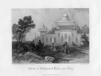 Heiligdom van Mohummed Kahn, nabij Deeg, Rajasthan, India, midden 19e eeuw