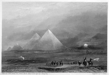 De Piramides, Gizeh, Egypte, 19e eeuw