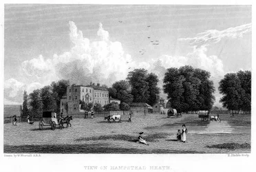 Uitzicht op Hampstead Heath, Londen, 19e eeuw