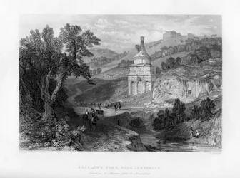 Absaloms graf, nabij Jeruzalem, Israël, 1841