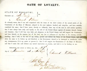 Loyaliteitseed van Edward Villmer uit Missouri, County of St. Louis