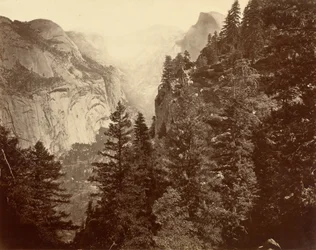 Tenaya Canyon vanaf Union Point, Vallei van Yosemite, 1872