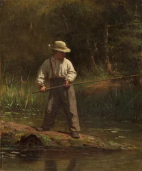 Jongen aan het vissen, 1860s