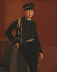 Achille De Gas in het uniform van een cadet