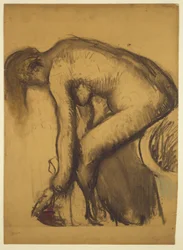 Na het bad (Vrouw die haar voeten droogt), c.1900