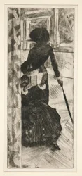 In het Louvre: Schilderij (Mary Cassatt)